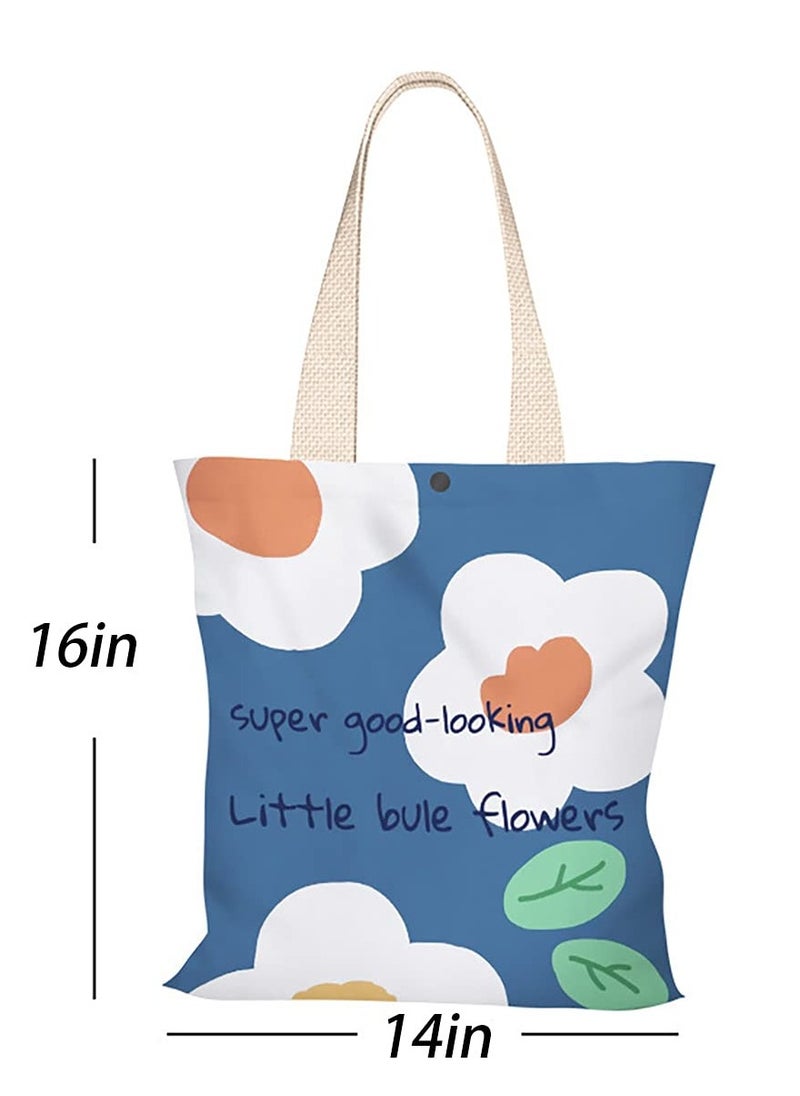 SYOSI - Plush Tote Bag, ELECDONCute Graphic Design Tote Bag Aesthetic Reusable Grocery Bag Trendy School Tote Book Lover Tote Gift Women - Image 1