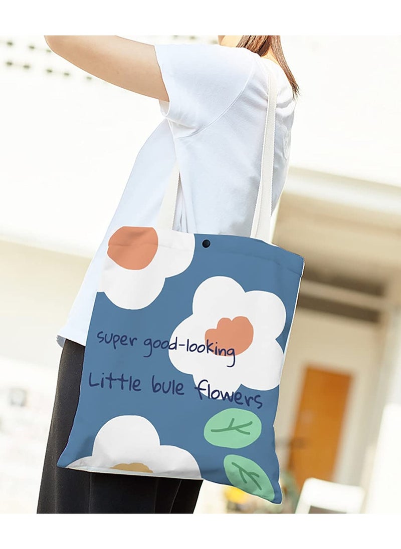 SYOSI - Plush Tote Bag, ELECDONCute Graphic Design Tote Bag Aesthetic Reusable Grocery Bag Trendy School Tote Book Lover Tote Gift Women - Image 1