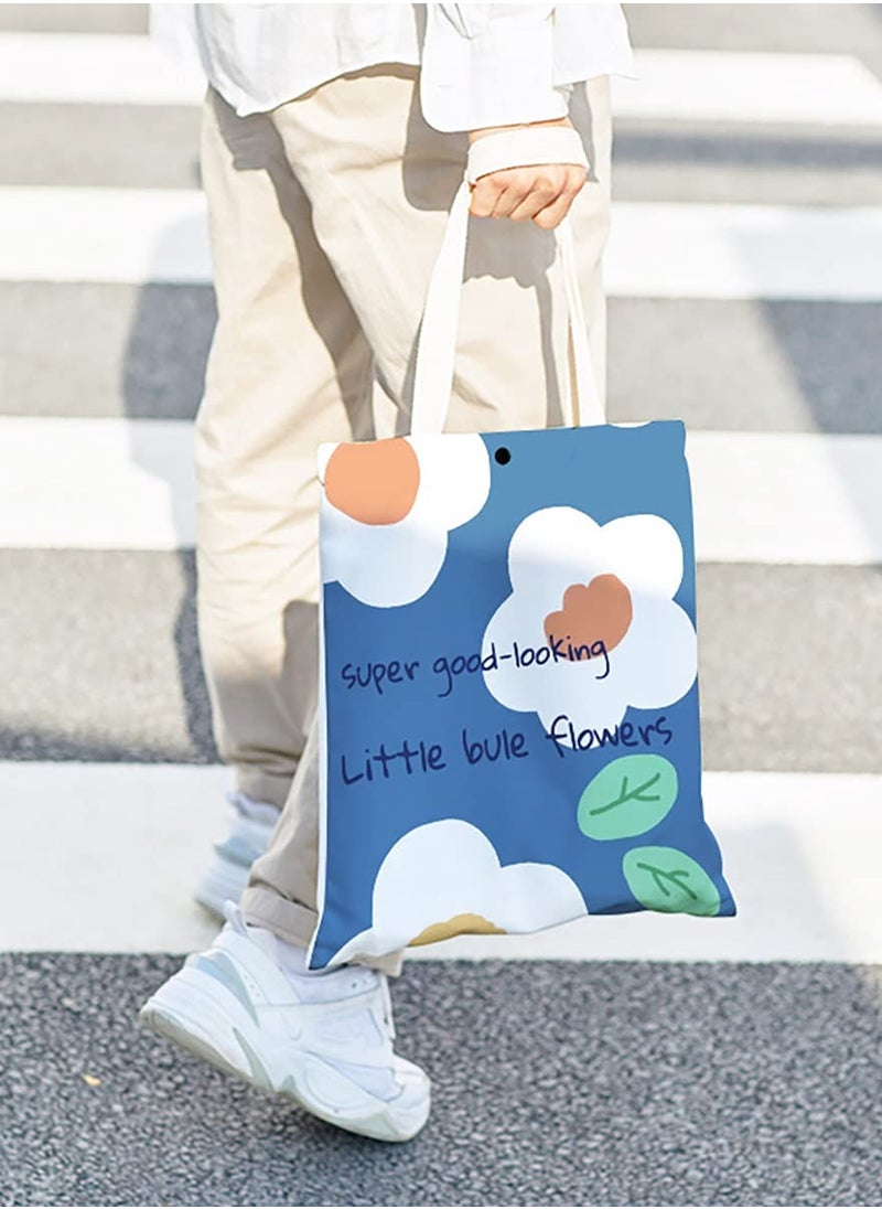 SYOSI - Plush Tote Bag, ELECDONCute Graphic Design Tote Bag Aesthetic Reusable Grocery Bag Trendy School Tote Book Lover Tote Gift Women - Image 1