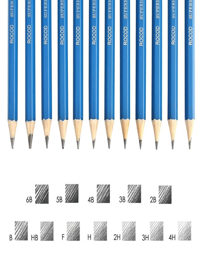 ROCOD Profession Sketch Pencils 6B to 4H for Kids and Adults Drawing, Art Graphite Pencil for Artists Beginner Sketching - Image 3