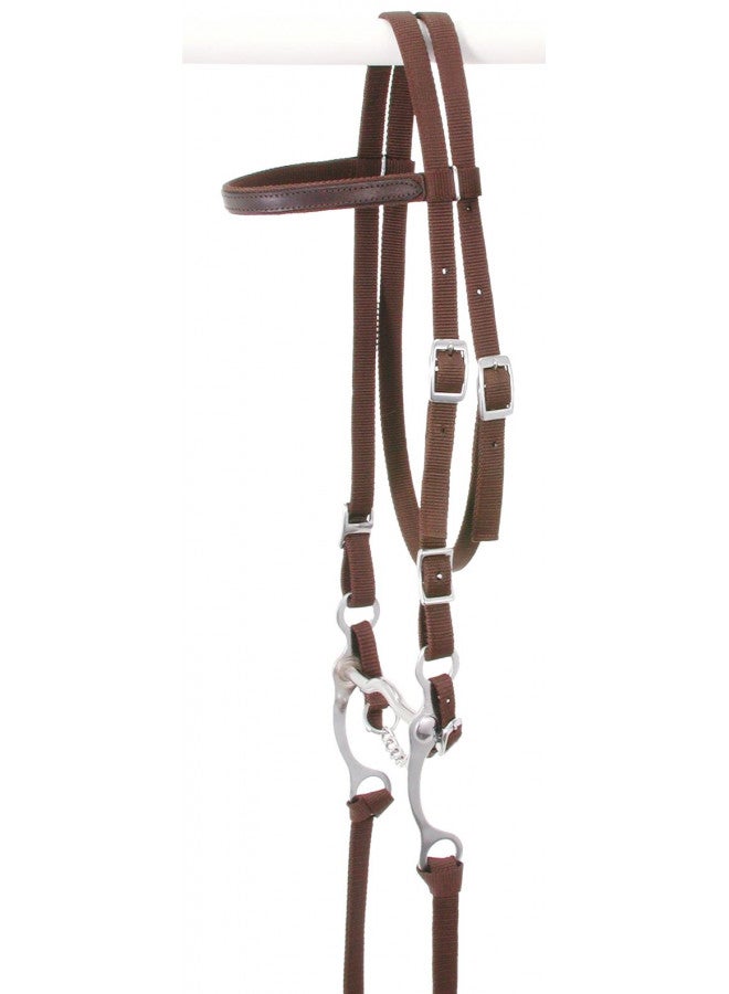 Tough 1 Tough 1 King Series Nylon Browband Bridle, Brown, Horse 