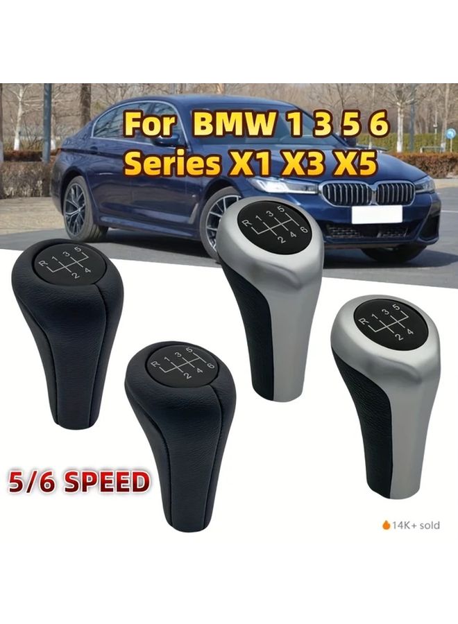 Black 6 Speed Manual Gear Shift Knob for BMW 1 3 5 6 X Series E46 E90 E60 E83 OEM Style - Image 1