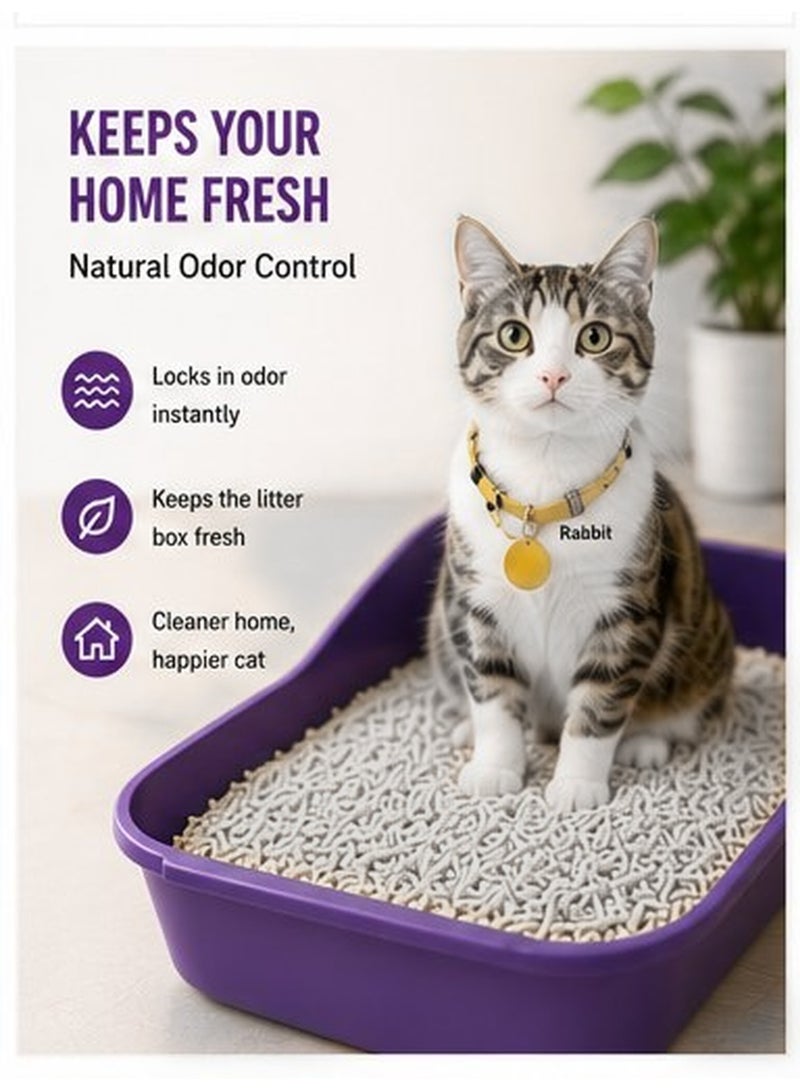 PUPRAZY Tofu Cat Litter – Oud Scented, Natural Plant-Based Clumping Litter, Low Dust & Low Tracking, Strong Odour Control, Lightweight & Flushable – [Size 7L / 2.5 kg] - Image 3