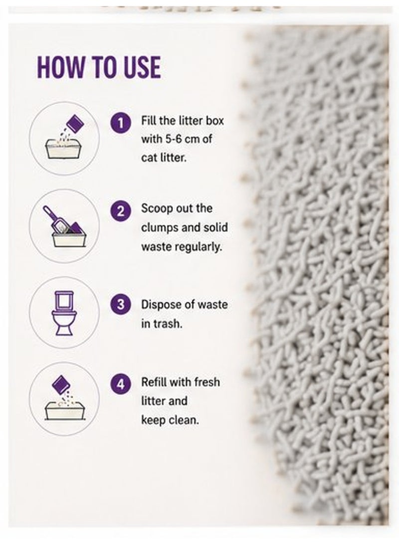 PUPRAZY Tofu Cat Litter – Oud Scented, Natural Plant-Based Clumping Litter, Low Dust & Low Tracking, Strong Odour Control, Lightweight & Flushable – [Size 7L / 2.5 kg] - Image 4