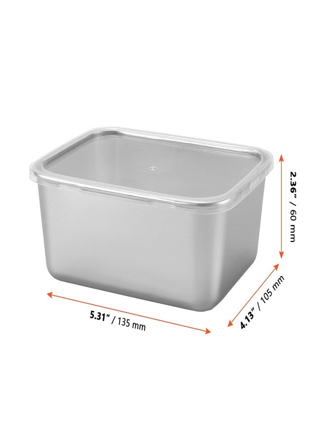 SINJEUN 15 PCS 20 Oz Stainless Steel Food Storage Containers, Metal Meal Prep Containers Metal Snack Box Container for Lunch, Bento - Image 2