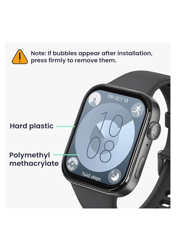 Protective Film Compatible with Huawei Watch Fit 3 Screen Protector - 2x Smart Watch Protector Anti-Fingerprint