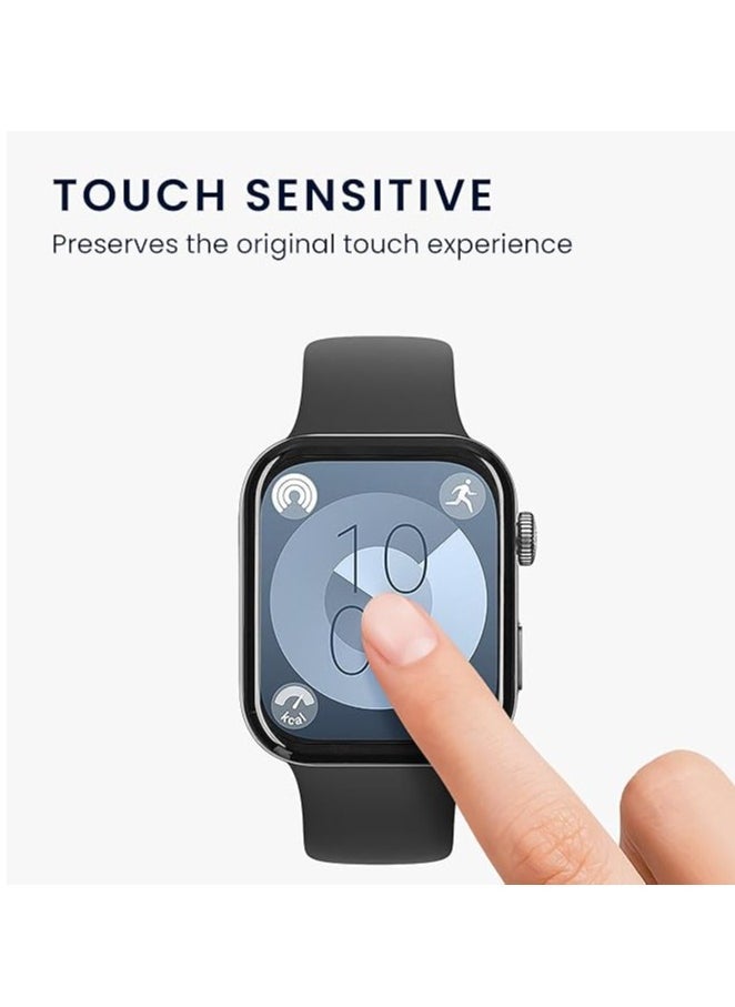 Protective Film Compatible with Huawei Watch Fit 3 Screen Protector - 2x Smart Watch Protector Anti-Fingerprint