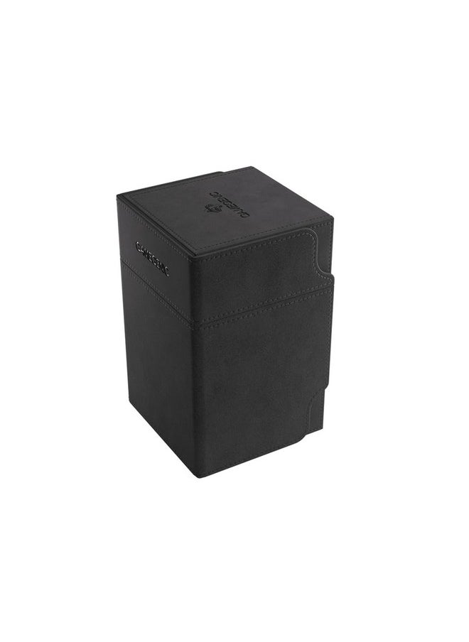 Gamegenic Gamegenic Watchtower 100+ XL Convertible Deck Box | Double-Sleeved Card Storage | Card Game Protector | Nexofyber Surface | Holds Up to 100 Cards | Black Color | Made  - Image 1