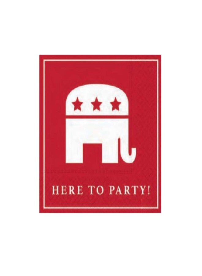 Design Design 624-10048 Republican Here To Party Beverage Napkin - Image 2