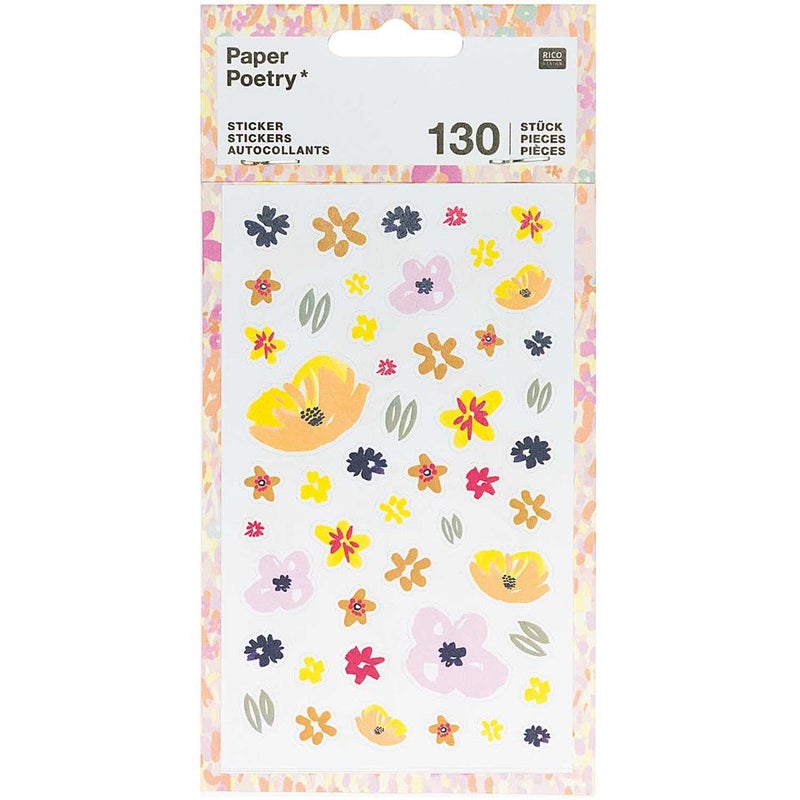 RICO DESIGN Sticker - Flowers/Pink
