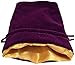 Metallic Dice Games Luxury Velvet Dice Bags with Satin Lining 4x6 Purple Velvet Dice Bag with Gold Satin Lining - Image 3