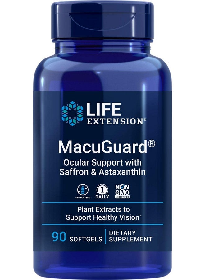Life Extension مكمل دعم العين ماكوجارد 90 كبسولة لينة مع الزعفران والأستازانتين واللوتين والميزو زياكسانثين لصحة الرؤية الماكرولية الكاملة - Image 1