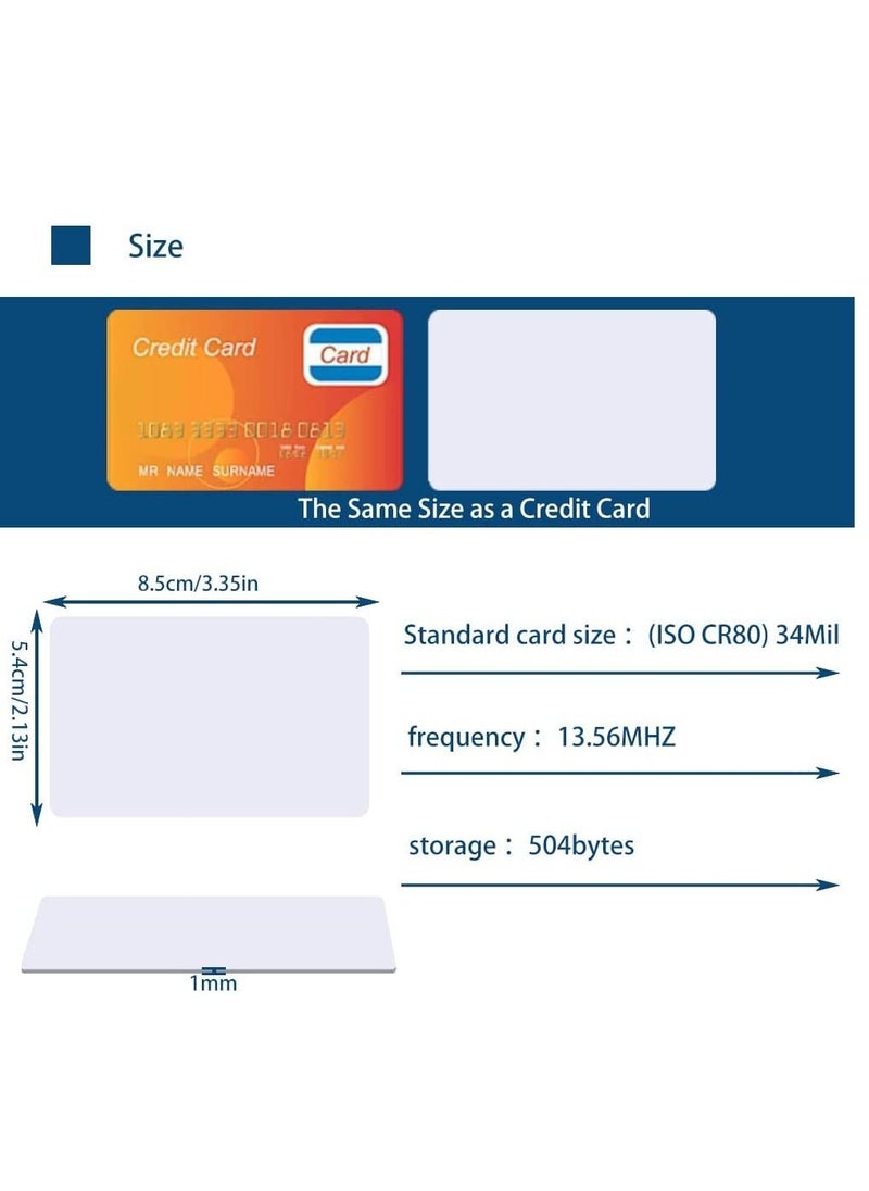 Generic - NFC Tags NTAG215 NFC Cards Rewritable NFC Business Card NFC 215Tags NFC Chip, 504 Bytes Memory, Compatible with Amiibo TagMo for NFC-Enabled Phones&Devices（5pcs） - Image 1