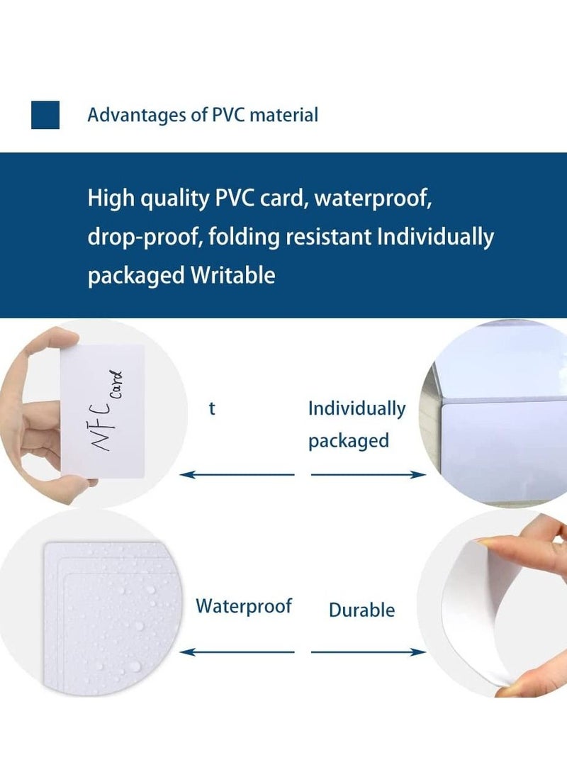 Generic - NFC Tags NTAG215 NFC Cards Rewritable NFC Business Card NFC 215Tags NFC Chip, 504 Bytes Memory, Compatible with Amiibo TagMo for NFC-Enabled Phones&Devices（5pcs） - Image 1