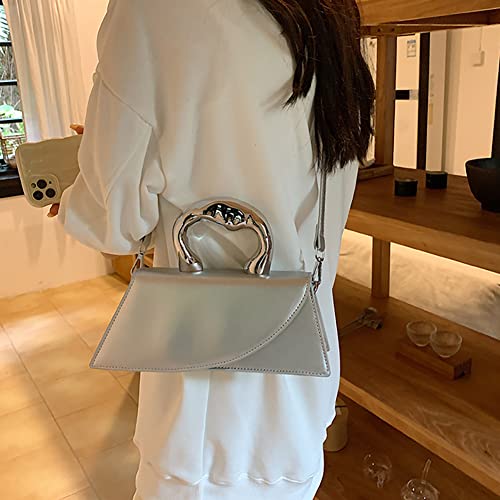 Jusavie Small Silver Bag Crossbody Bags Satchels Y2K Evening Bags Handbag for Women Hobo Bags Shoulder Bags Tote Bag for Women 2023 - Image 2