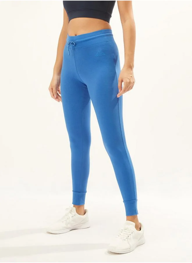 Kappa Kappa Fitness Track Pants with Cuffed Hem and Drawstring