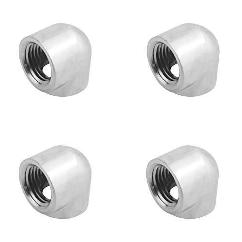 BXQINLENX Silver Chrome G 1/4" Female to Female 90° Rotary Enhance Multi-Link Adapter Fitting for Computer Water Cooling System(4 PCS) - Image 3