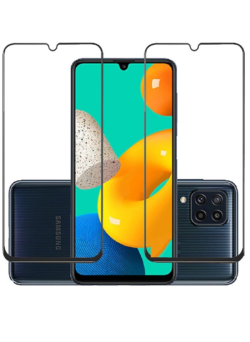 Super 2 Pieces Tempered Glass Screen Protector 5D Designed For Samsung Galaxy M32 4G Full Glue Edge to Edge Full Screen Coverage And Bubble Free - Image 1