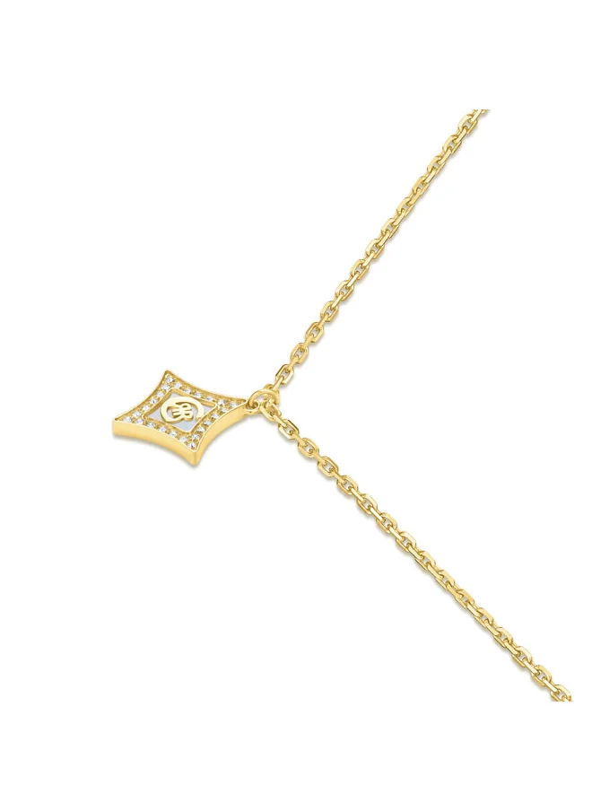 CERRUTI 1881 Silvia Gold Plated with Diamond Shaped Mother of Pearl Necklace for Women