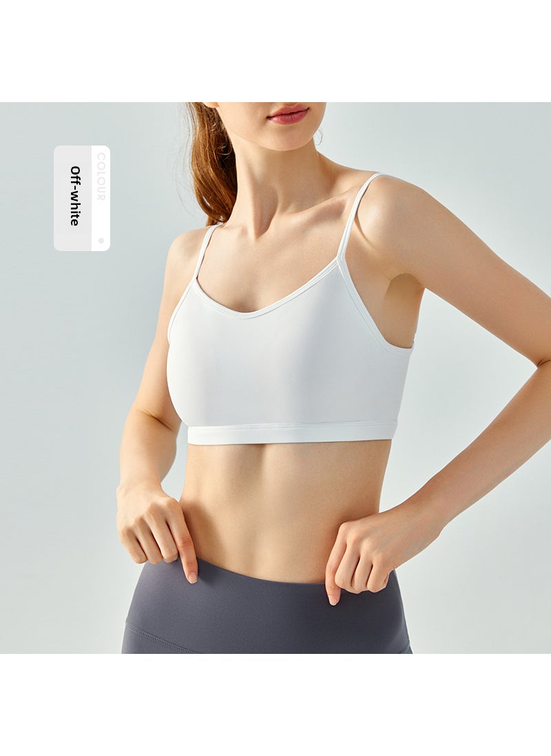 Generic - Womens Yoga Tank Top with Built-In Bra Beige - Image 1