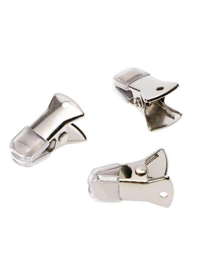ONLYKXY 30 Pieces 20X6Mm Silver Metal Small Clip, Diy Clips, Non-Slip Sweater Clips Alligator Clamps Flat Mouth Clip Id Badge Holders Lanyards Clothing Glasses Accessories Clip - Image 1