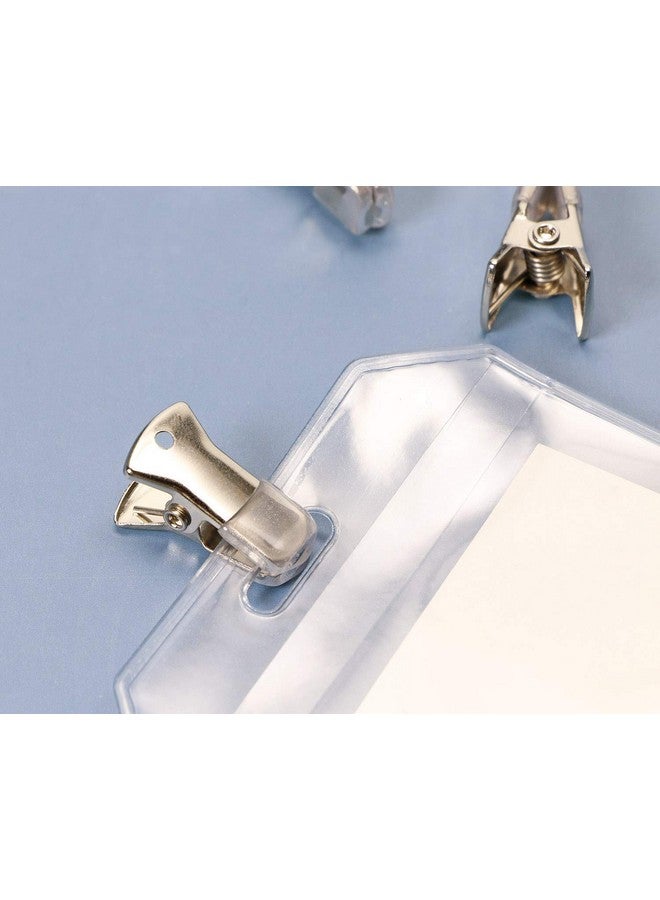 ONLYKXY 30 Pieces 20X6Mm Silver Metal Small Clip, Diy Clips, Non-Slip Sweater Clips Alligator Clamps Flat Mouth Clip Id Badge Holders Lanyards Clothing Glasses Accessories Clip - Image 3