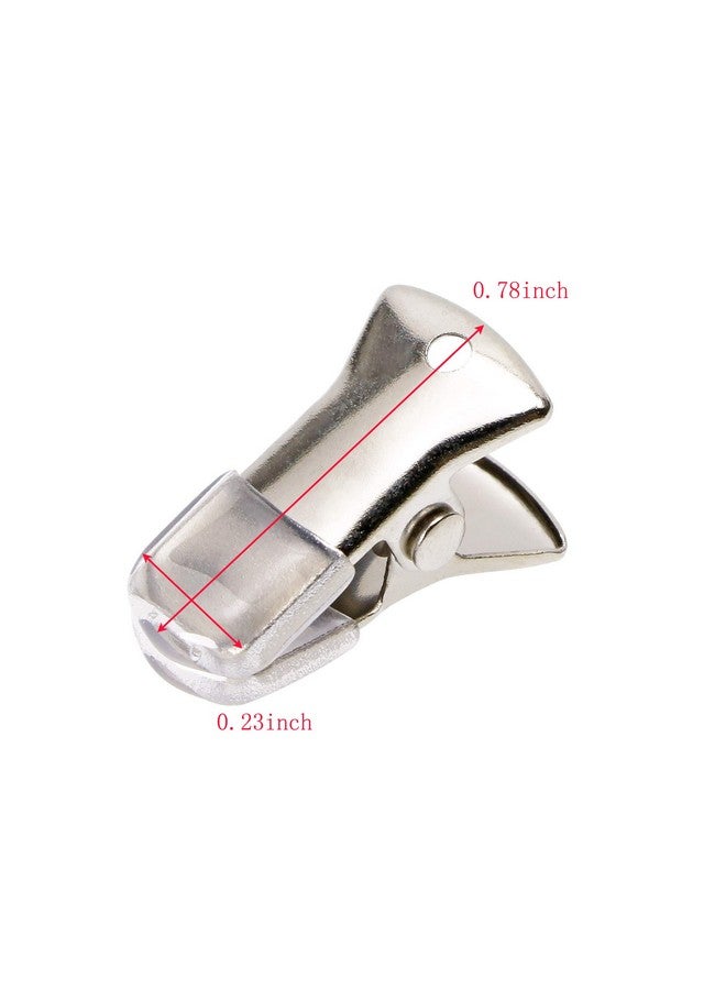 ONLYKXY 30 Pieces 20X6Mm Silver Metal Small Clip, Diy Clips, Non-Slip Sweater Clips Alligator Clamps Flat Mouth Clip Id Badge Holders Lanyards Clothing Glasses Accessories Clip - Image 2