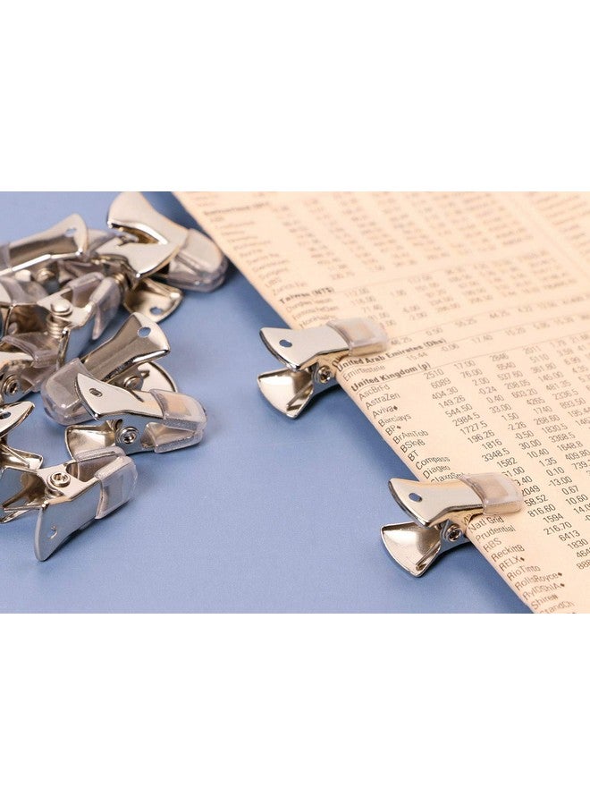 ONLYKXY 30 Pieces 20X6Mm Silver Metal Small Clip, Diy Clips, Non-Slip Sweater Clips Alligator Clamps Flat Mouth Clip Id Badge Holders Lanyards Clothing Glasses Accessories Clip - Image 4
