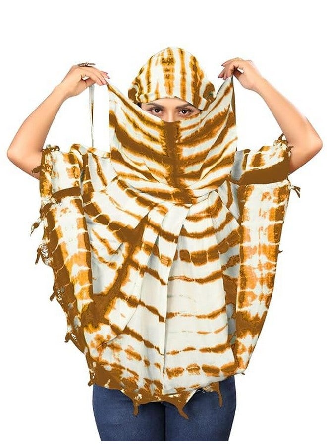 MAXZILA Scarf Women Cotton Stylish Hand Printed Scarf, Anti Pollution Full face Scarf With UV Sun Rays Protection Scarf for Women and Girls - Image 1