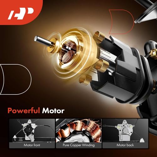 A-Premium Electric Power Window Regulator with Motor Replacement for Chevrolet Cruze 2011-2012 (Up to 04/26/2012) Front Passenger Side Without Anti-Pinch; w/2 Wires - Image 4