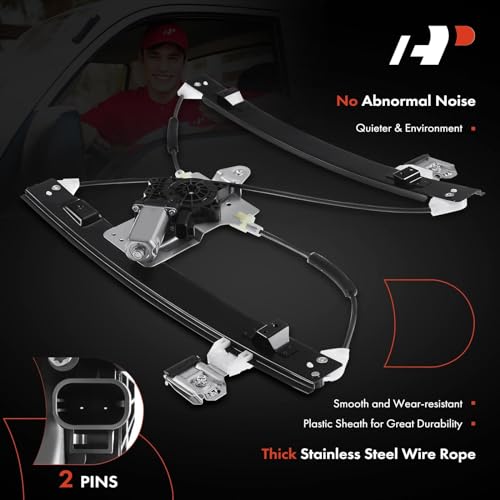A-Premium Electric Power Window Regulator with Motor Replacement for Chevrolet Cruze 2011-2012 (Up to 04/26/2012) Front Passenger Side Without Anti-Pinch; w/2 Wires - Image 5