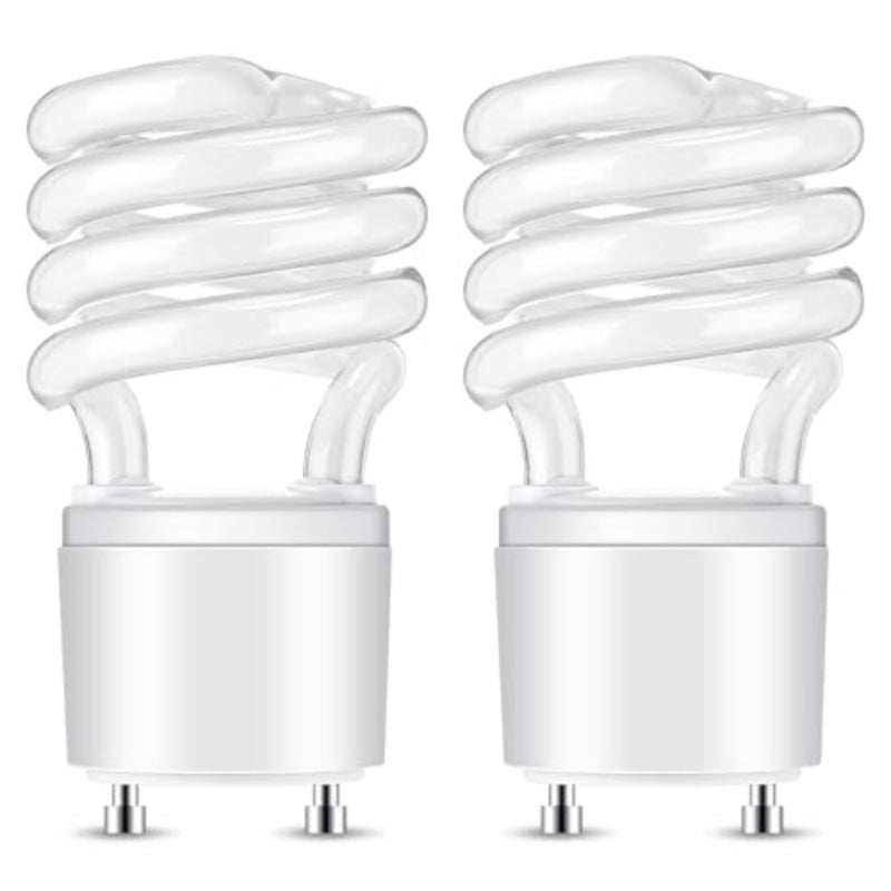 2 Pcs 13w Gu24 Cfl LED Light Bulb 2700k Warm White Fluorescent Light Bulb Energy Efficient 900lm T3 Spiral Twist Bulbs for Kitchen Living Room Bedroom Office Corridor Art Gallery Hotels Museum - Image 1