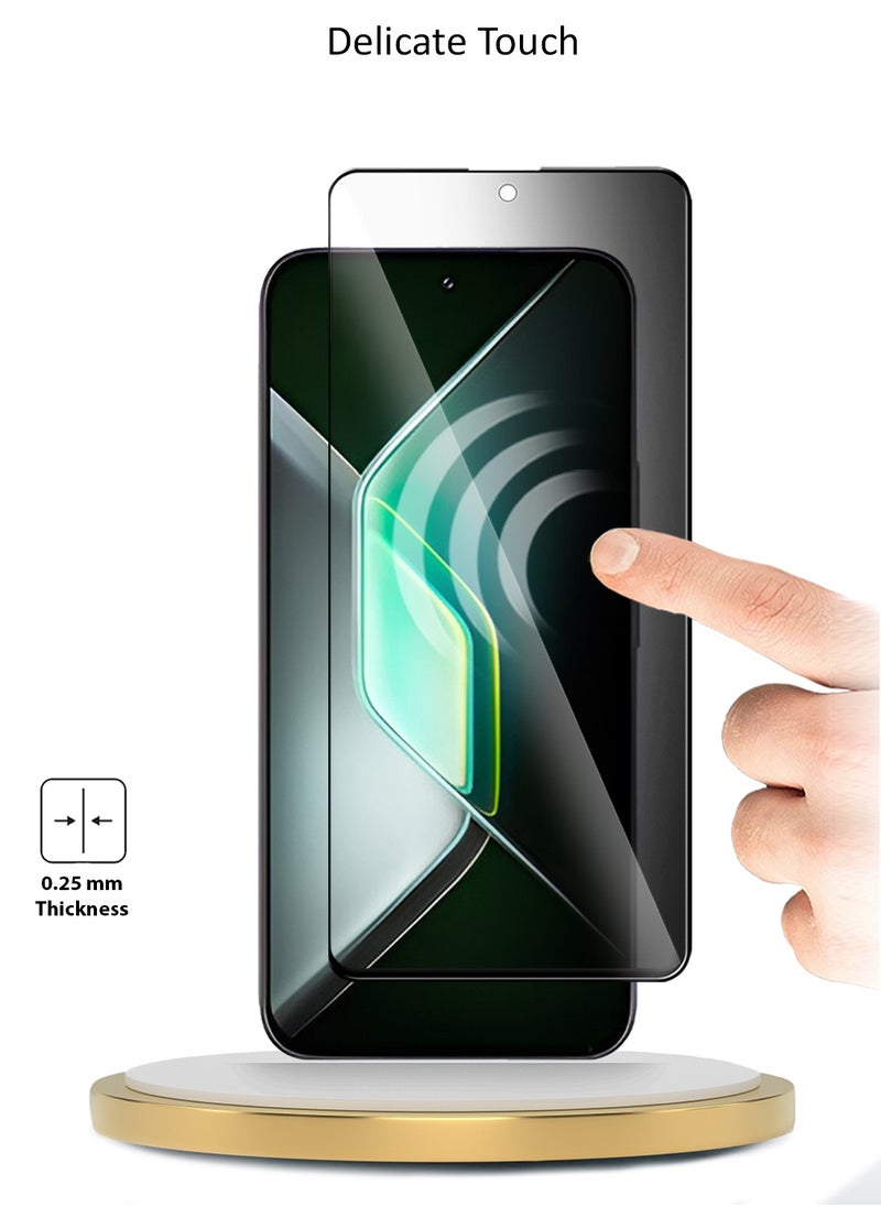 Wtech Infinix GT 30 Pro 5G 2025 Premium E2E Series Privacy Full Glue Full Cover Tempered Glass Screen Protector (MSGECP) - Clear/Black  - Image 4