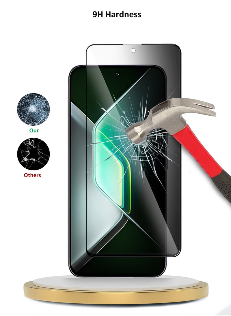 Wtech Infinix GT 30 Pro 5G 2025 Premium E2E Series Privacy Full Glue Full Cover Tempered Glass Screen Protector (MSGECP) - Clear/Black  - Image 3