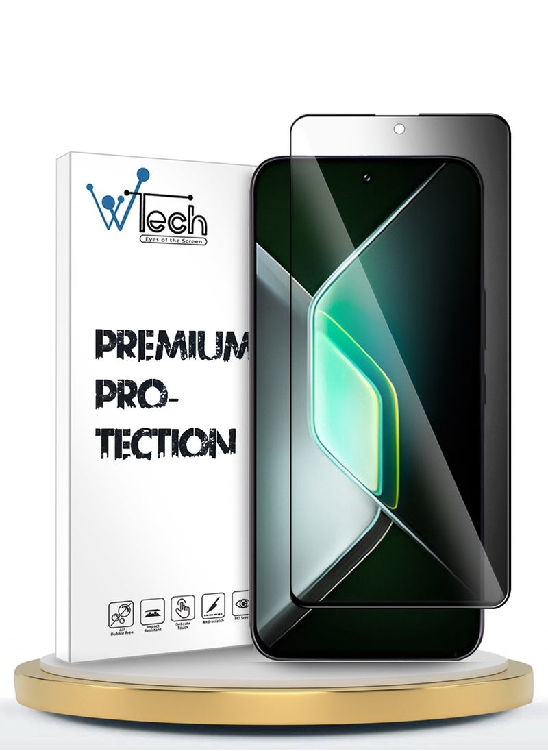 Wtech Infinix GT 30 Pro 5G 2025 Premium E2E Series Privacy Full Glue Full Cover Tempered Glass Screen Protector (MSGECP) - Clear/Black  - Image 1