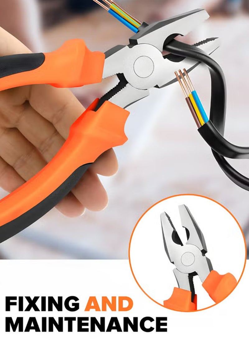 NextWave 19 Pcs Professional Tool Set with Tool Box, Portably Handyman Tool Set for Home Essentials, Tool Kit for Home Use, Kitbox For Home Diy & Professional Use, Orange/Black - Image 5