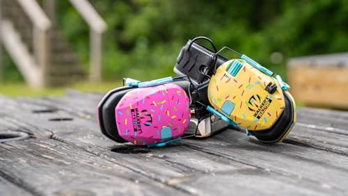 Walker's Walkers Razor Slim Electronic Earmuffs Ultra Low Profile Compact Design Adjustable Range Shooting Hunting Hearing Protection Pink Sprinkles - Image 3