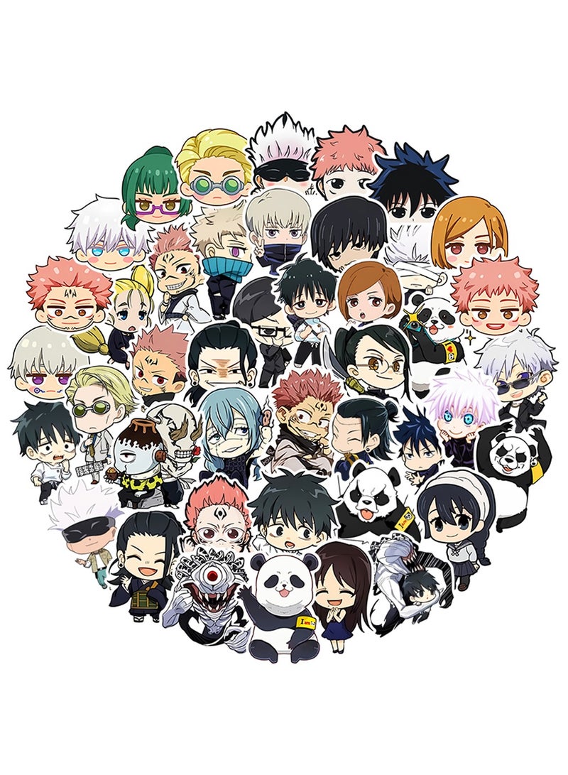 60-Piece Jujutsu Kaisen Stickers Waterproof Cute Style Anime Vinyl Stickers for Laptop - Image 2