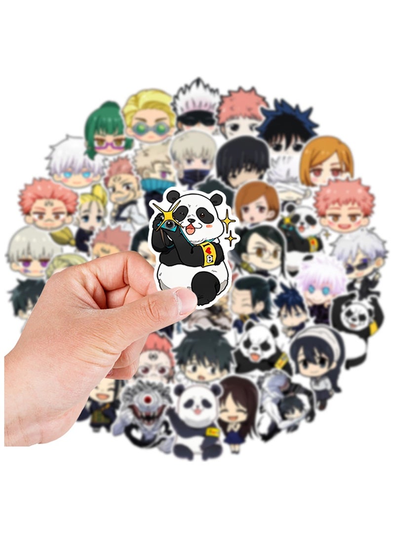 60-Piece Jujutsu Kaisen Stickers Waterproof Cute Style Anime Vinyl Stickers for Laptop - Image 5