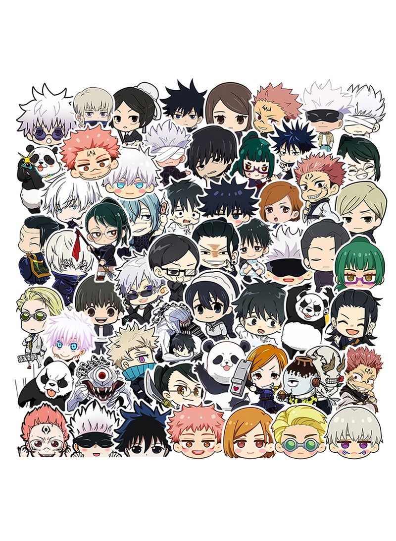60-Piece Jujutsu Kaisen Stickers Waterproof Cute Style Anime Vinyl Stickers for Laptop - Image 1