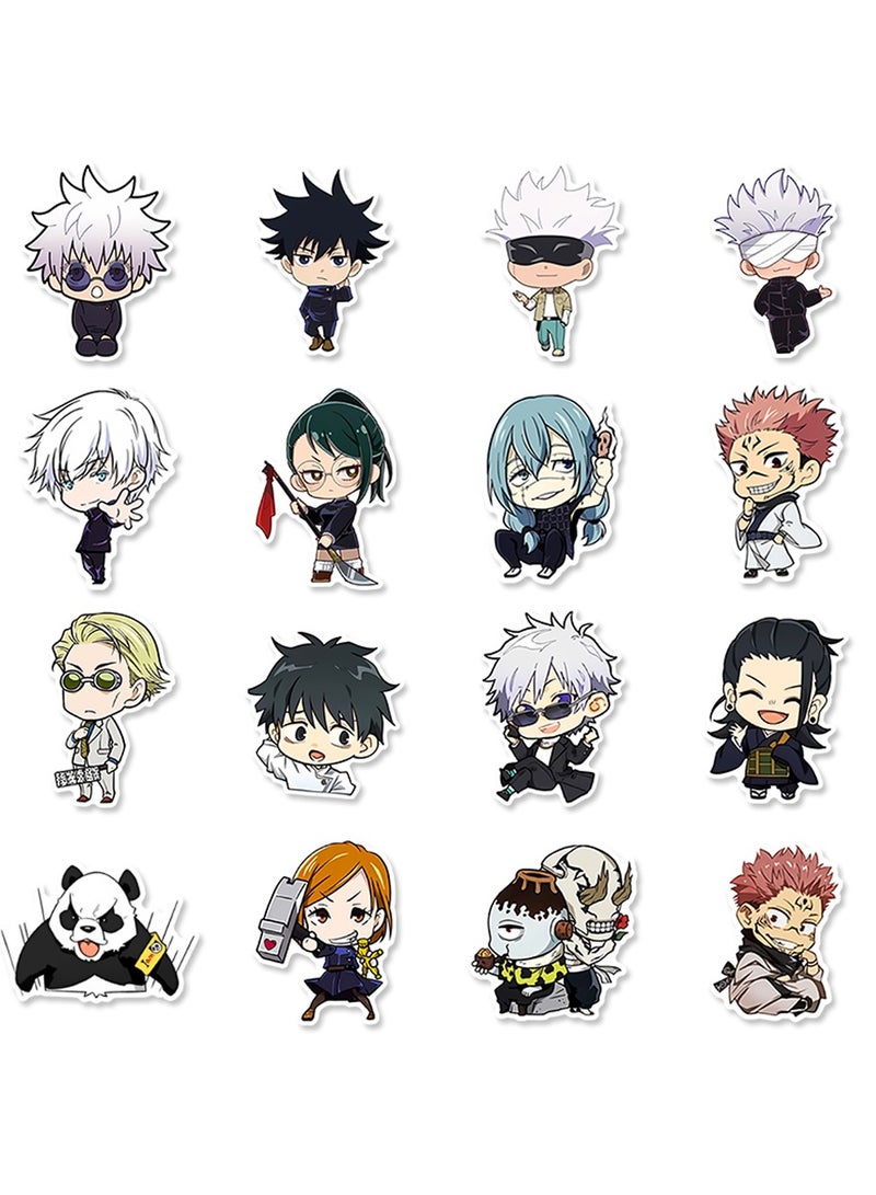 60-Piece Jujutsu Kaisen Stickers Waterproof Cute Style Anime Vinyl Stickers for Laptop - Image 3