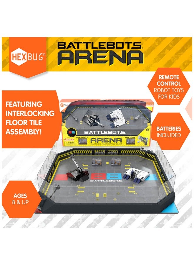 HEXBUG BattleBots Arena Bite Force & Blacksmith, Remote Control Robot Toys for Kids with Over 20 Pieces, STEM Toys for Boys & Girls Ages 8 & Up, Batteries Included - Image 2