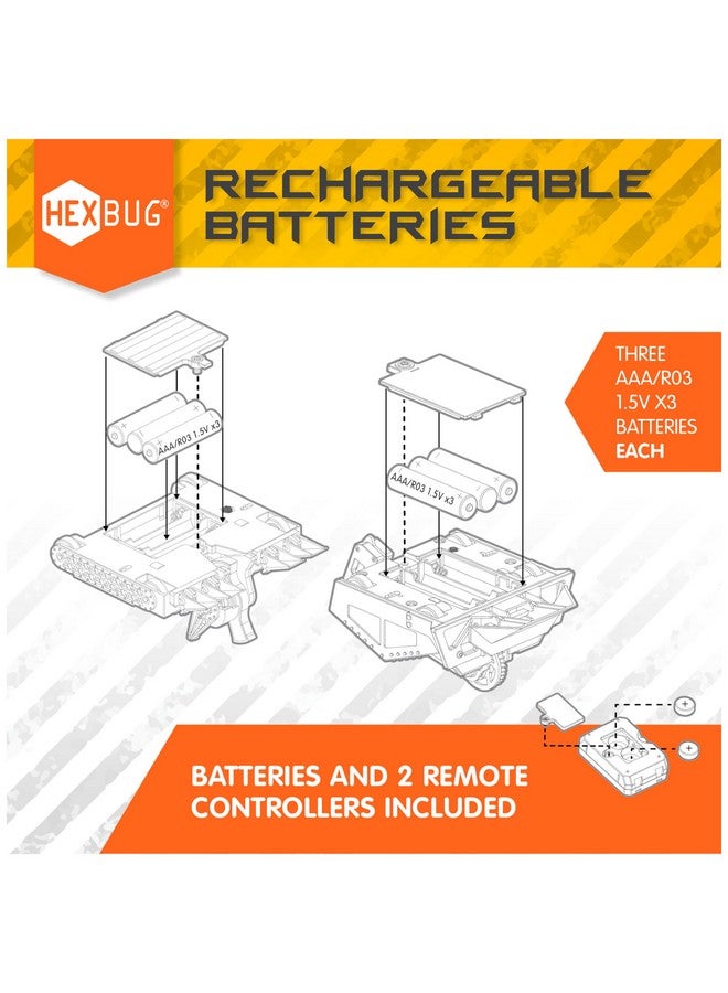 HEXBUG BattleBots Arena Bite Force & Blacksmith, Remote Control Robot Toys for Kids with Over 20 Pieces, STEM Toys for Boys & Girls Ages 8 & Up, Batteries Included - Image 5