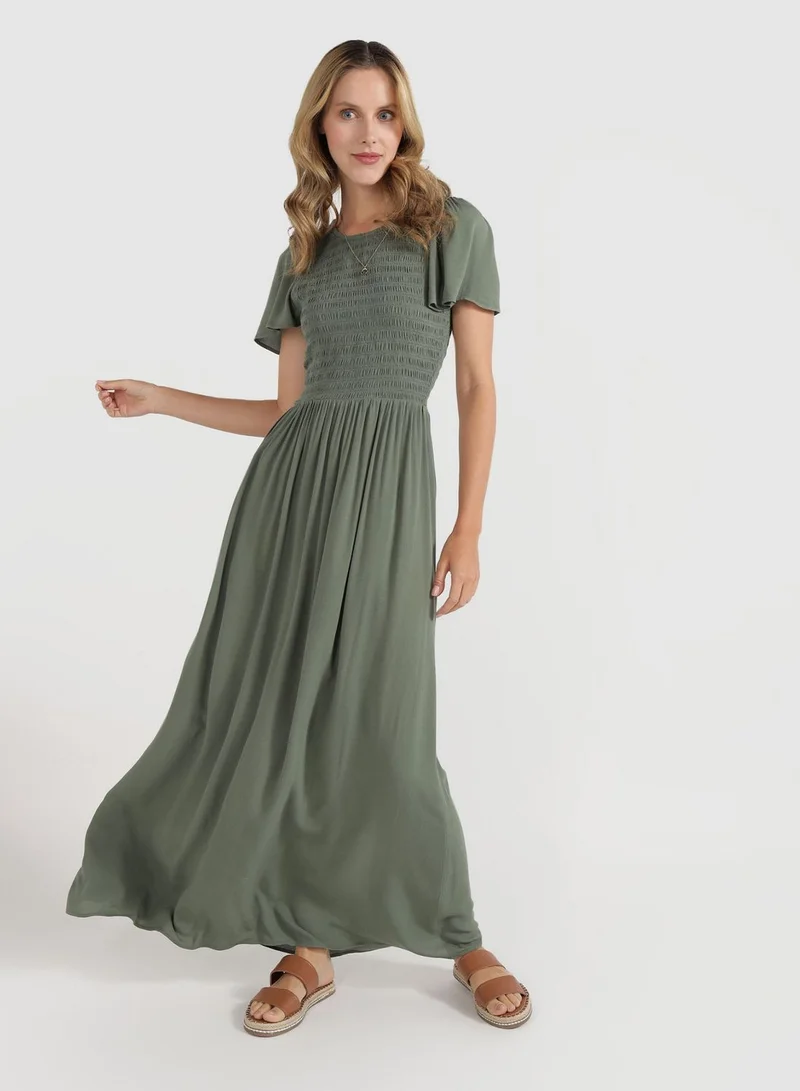 Aerie Smocked Bodice Maxi Dress