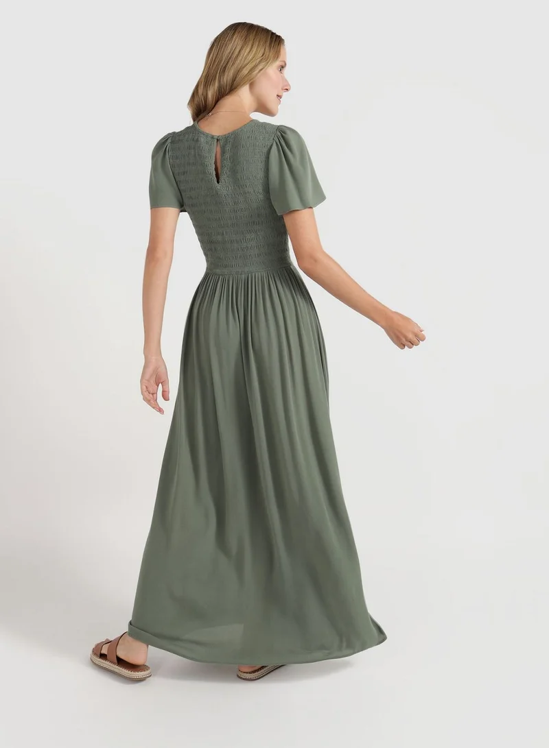 Aerie Smocked Bodice Maxi Dress