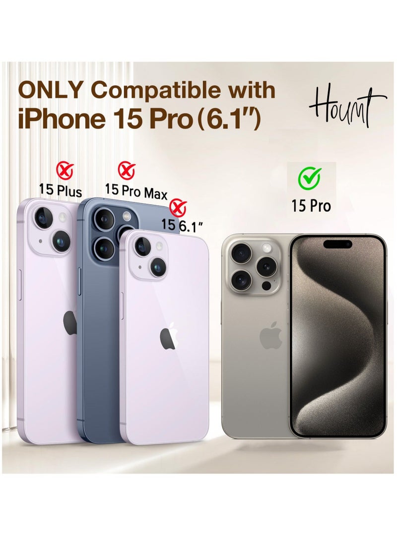Captaintech iPhone 15 Pro Case Silicone with 1X Camera Protector+ 1X Screen Protector Compatible with iPhone 15 Pro Cover Liquid Soft Silicone Inside Microfiber Lining Slim Thin Protective Case Cover - Image 2