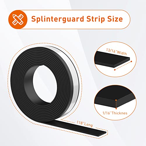 Ximoon Splinter Guard Strip 194419-4 Guide Rails Splinter Guard Tape Replacement for Makita Track Saw Accessories - 118" Long - Image 2