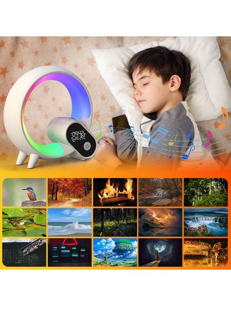 GENNEXT Q Lamp with Wireless Charger, Wireless Charger Lamp, RGB Color Changing Ambient Light, Dimmable Night Light with Music Sync Table Lamp, Bluetoothh Speaker Smart Mood Light for Room - Image 3