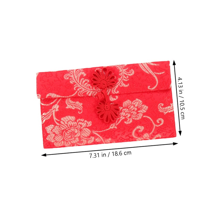 3Pcs Chinese Red Envelope Money Bags Phoenix Pattern Wedding Gift for Cash - Image 4