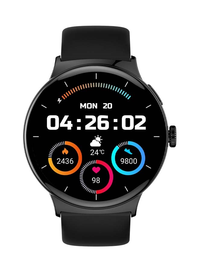 إيتيل ساعة ذكية N9 بشاشة AMOLED بحجم 1.43 بوصة، تدعم العرض الدائم (AOD)، مقاومة للماء بمعيار IP68، مع أكثر من 100 وضع رياضي، تشمل مراقبة الصحة، الاتصال عبر البلوتوث، والرد السريع. اسود داكن 270 mAh - Image 1